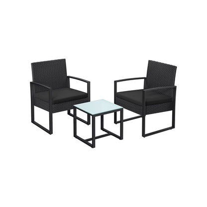 Signature Home Balkon Stoelen met Tafel – Compacte Balkonset voor Terras en Balkon-Praktisch en Comfortabel voor Dagelijks Gebruik