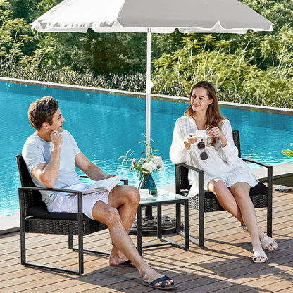 Signature Home Balkon Stoelen met Tafel – Compacte Balkonset voor Terras en Balkon-Praktisch en Comfortabel voor Dagelijks Gebruik