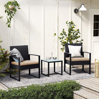 Signature Home Polyrattan Lounge Tuinset – Luxe Buitenmeubelen met Hoog Comfort-Ideaal voor Tuin, Balkon en Terras