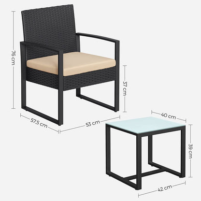 Signature Home Polyrattan Lounge Tuinset – Luxe Buitenmeubelen met Hoog Comfort-Ideaal voor Tuin, Balkon en Terras