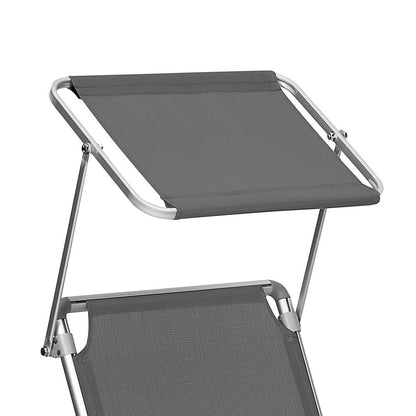 Signature Home Tuinligstoel met Zonnescherm – Comfortabele Ligstoel voor Tuin en Terras