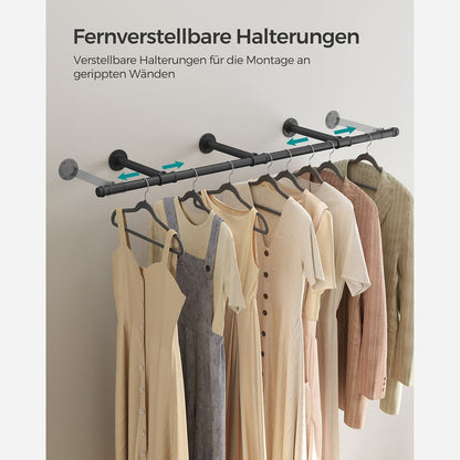 Signature Home Wandgemonteerde Kledingstang – Metalen Kledingrail voor Wandmontage in Slaapkamer, Hal of Wasruimte