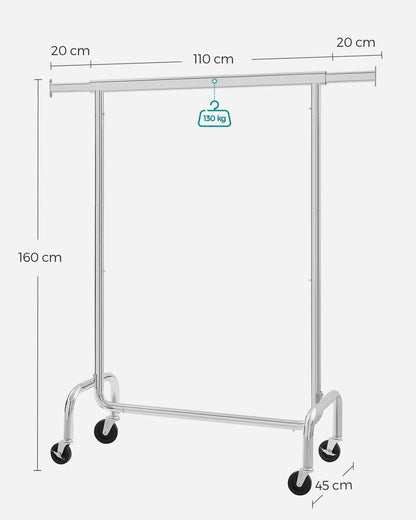 Signature Home Kledingrek Heavy Duty 130 kg Draagvermogen – Stevig Metalen Garderoberek
