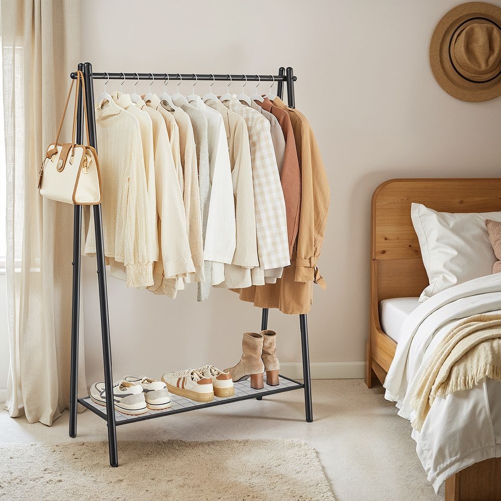 Signature Home Kledingrek met Hangstang – Vrijstaand Garderoberek voor Kleding, Jassen en Jurken