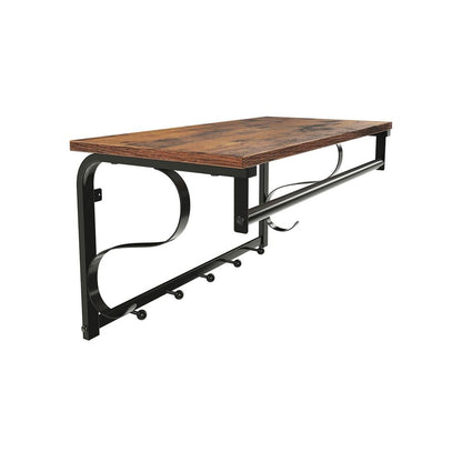 Signature Home Wandgarderobe Industrieel – Kapstok met Plank en Haken, Industrieel Design