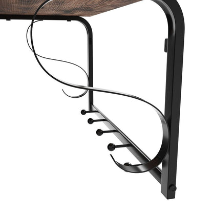 Signature Home Wandgarderobe Industrieel – Kapstok met Plank en Haken, Industrieel Design