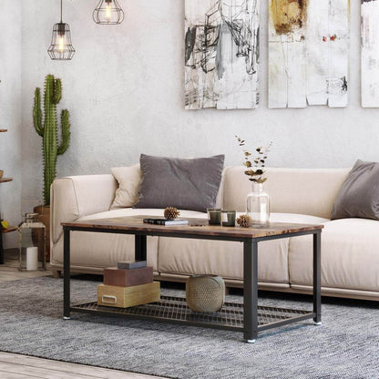 Vintage industriële salontafel – Inclusief opbergruimte