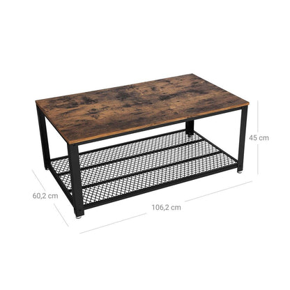 Vintage industriële salontafel – Inclusief opbergruimte