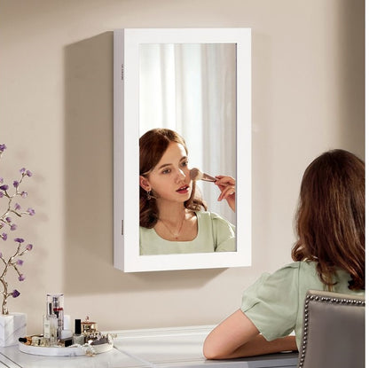 Crewe Design Hangende Sieradenkast met Spiegel en Multifunctionele Indeling – Perfect voor Kettingen, Ringen, Armbanden en Accessoires