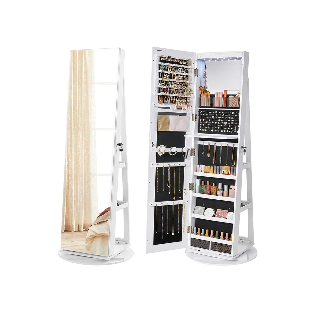 Harrow Staande Sieradenkast met Spiegel – Luxe Organizer voor Sieraden