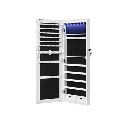 Modena Sieradenkast voor aan de Deur – Frameloos Design-Ruimtebesparende Hangende Sieradenkast Zonder Frame