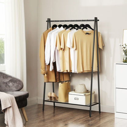 Signature Home Kledingrek met Kledingstang – Metalen Garderoberek voor Kleding en Jassen – Stevig Kledingrek