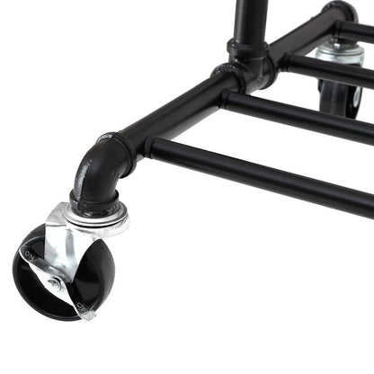 Signature Home Metalen Kledingrek Zwart – Stevig Garderoberek voor Kleding en Jassen-Staand Metalen Kledingrek