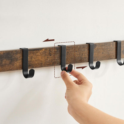 Signature Home Wandkapstok Industrieel met Plank en Haken – Metalen Kapstok met Hoedenplank voor Hal en Entree