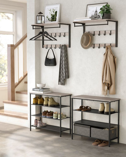 Signature Home Wandrek met Kledingstang – Moderne Wandgarderobe voor Hal, Gang en Slaapkamer