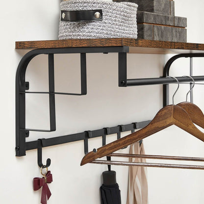 Signature Home Wandkapstok met 5 Afneembare Haken – Wandgarderobe voor Jassen, Tassen en Accessoires