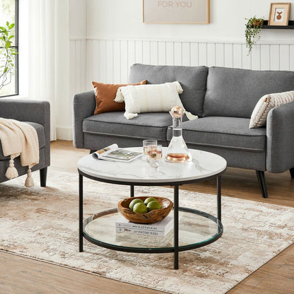 Moderne Salontafel voor de Woonkamer met 2 Opbergshelves