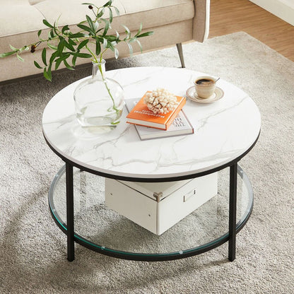 Moderne Salontafel voor de Woonkamer met 2 Opbergshelves
