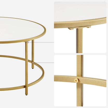Moderne Ronde Salontafel – Metalen Onderstel