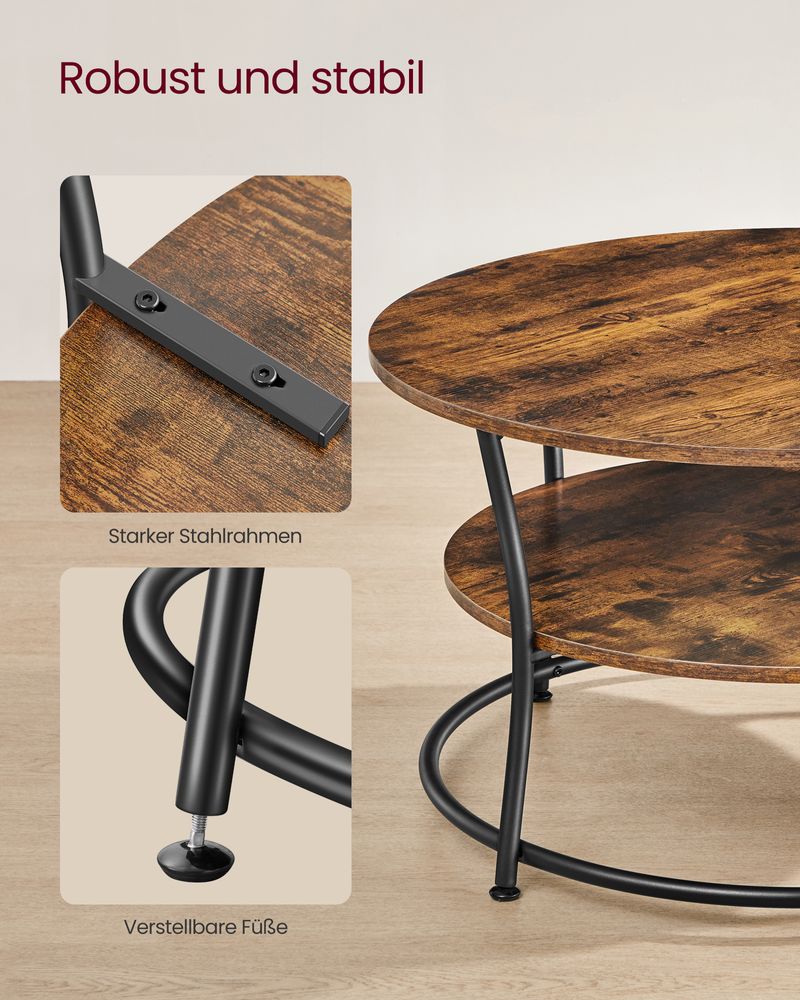 "Moderne Salontafel met 2 Handige Shelves"