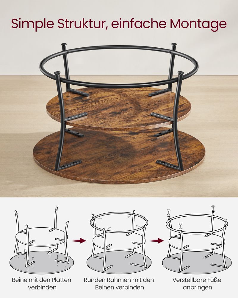 "Moderne Salontafel met 2 Handige Shelves"