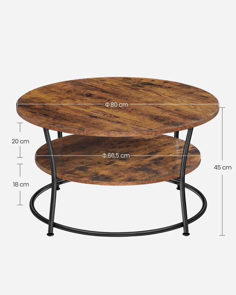 "Moderne Salontafel met 2 Handige Shelves"