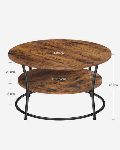 "Moderne Salontafel met 2 Handige Shelves"