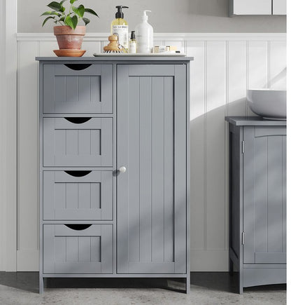 Stijlvolle Badkamerkast 4 Lades – Extra Opbergruimte voor Badkamerbenodigdheden-Functioneel en Decoratief