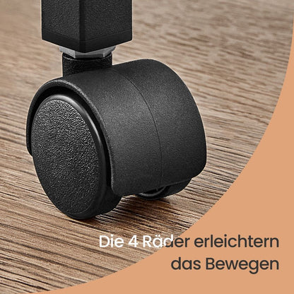 Verrijdbare 4-Laags Keukenkar | Smal Nisrek voor Organisatie & Opbergen|Compact 4-Laags Opbergrek