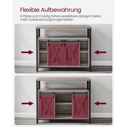 Opbergkast met 2 Schuifdeuren – Houten Kast voor Woonkamer, Slaapkamer en Hal – Dressoir en Opbergmeubel