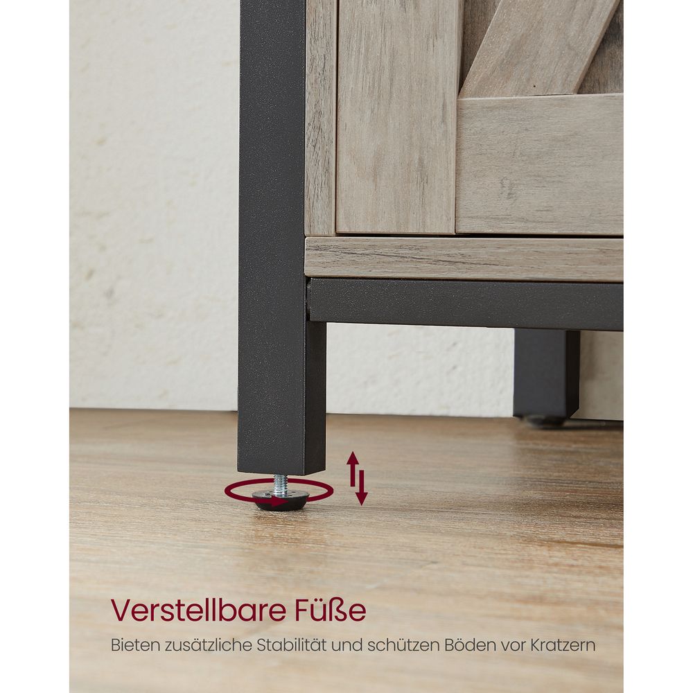 Opbergkast met 2 Schuifdeuren – Houten Kast voor Woonkamer, Slaapkamer en Hal – Dressoir en Opbergmeubel