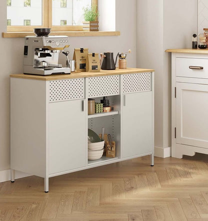 Industriële metalen opbergkast zwart met verstelbare legplanken en magnetische sluiting – hoog smal