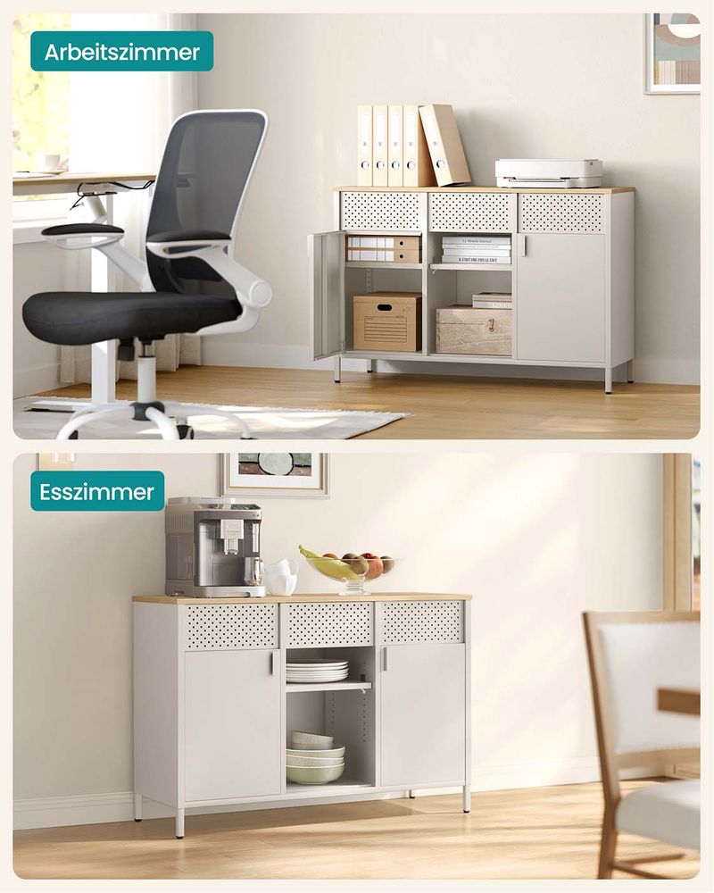 Industriële metalen opbergkast zwart met verstelbare legplanken en magnetische sluiting – hoog smal