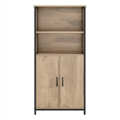 2-vaks boekenkast met verstelbare planken – multifunctionele opbergkast|verstelbare planken voor woonkamer & kantoor|