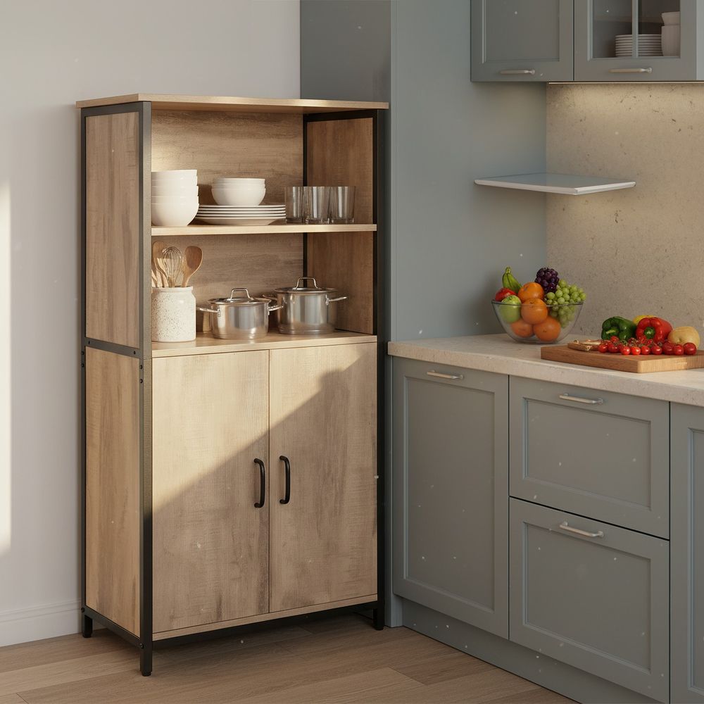 2-vaks boekenkast met verstelbare planken – multifunctionele opbergkast|verstelbare planken voor woonkamer & kantoor|