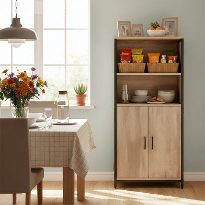 2-vaks boekenkast met verstelbare planken – multifunctionele opbergkast|verstelbare planken voor woonkamer & kantoor|