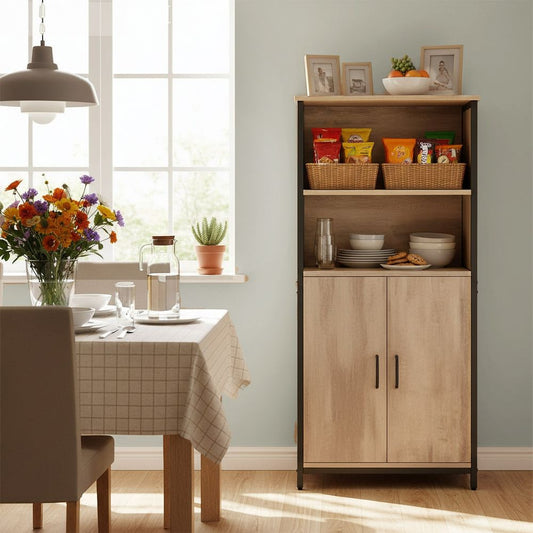 2-vaks boekenkast met verstelbare planken – multifunctionele opbergkast|verstelbare planken voor woonkamer & kantoor|