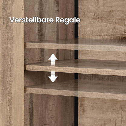 2-vaks boekenkast met verstelbare planken – multifunctionele opbergkast|verstelbare planken voor woonkamer & kantoor|