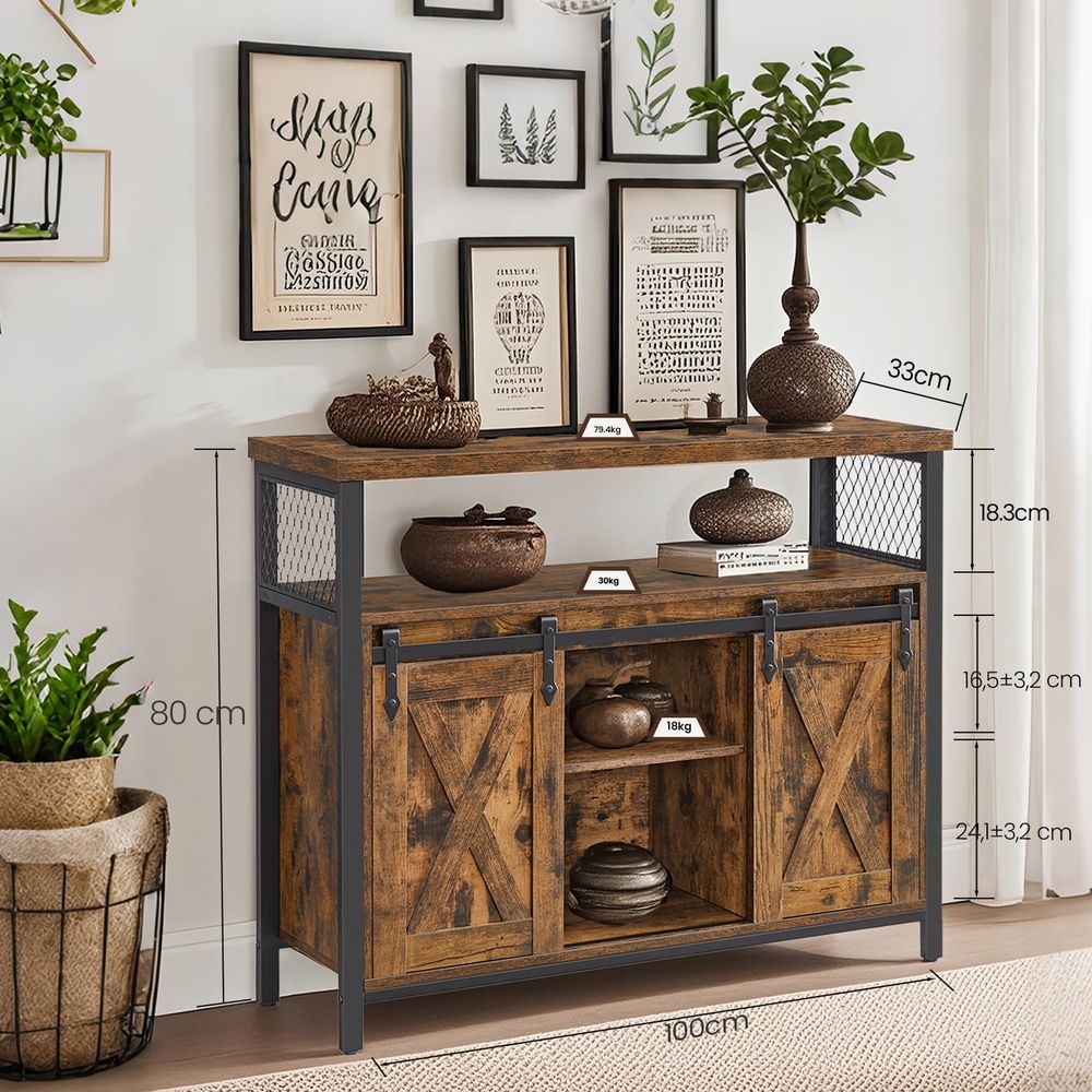 Multifunctionele Opbergkast voor Woonkamer en Kantoor|Dressoir Opbergkast – Moderne Houten Kast voor Eetkamer|Ruimtebesparend Meubel