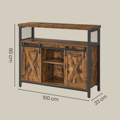 Multifunctionele Opbergkast voor Woonkamer en Kantoor|Dressoir Opbergkast – Moderne Houten Kast voor Eetkamer|Ruimtebesparend Meubel