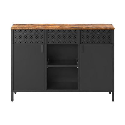 Opbergkast Sideboard met Dubbele Deuren – Magnetische Deursluiting, Modern Design voor Woonkamer en Kantoor