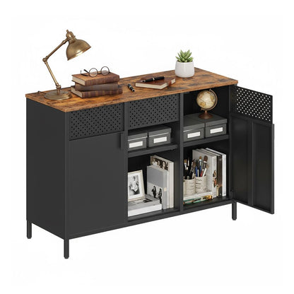 Opbergkast Sideboard met Dubbele Deuren – Magnetische Deursluiting, Modern Design voor Woonkamer en Kantoor