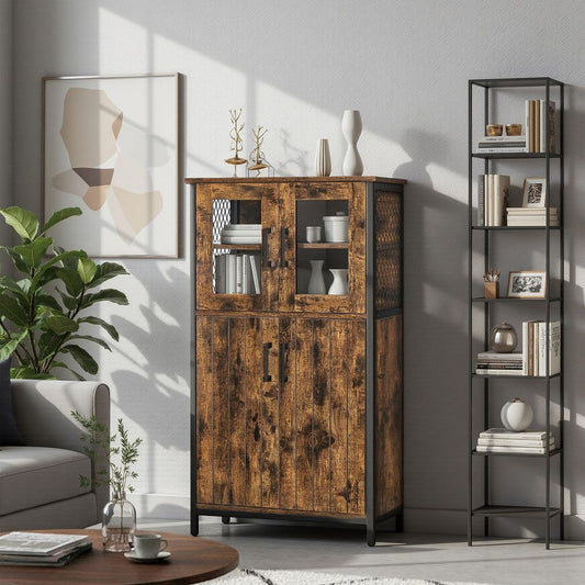 Opbergkast met Verstelbare Planken – Multifunctionele Keukenkast voor Woonkamer