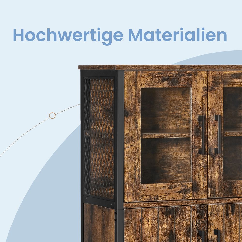Opbergkast met Verstelbare Planken – Multifunctionele Keukenkast voor Woonkamer