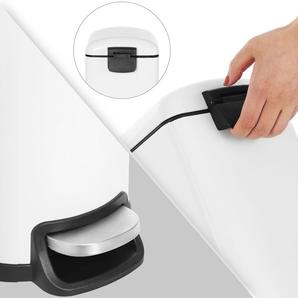 Signature Home Cosmetische Afvalbak van Staal – Compact Prullenbakje met Deksel