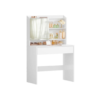 Imperia Dressing Table White – Make-up Tafel met Verlichte Spiegel en Lades /Witte Makeup Tafel met Spiegel en LED Verlichting – Moderne Kaptafel met Opbergruimte