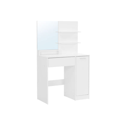 Paris Witte Kaptafel met Planken en Lade