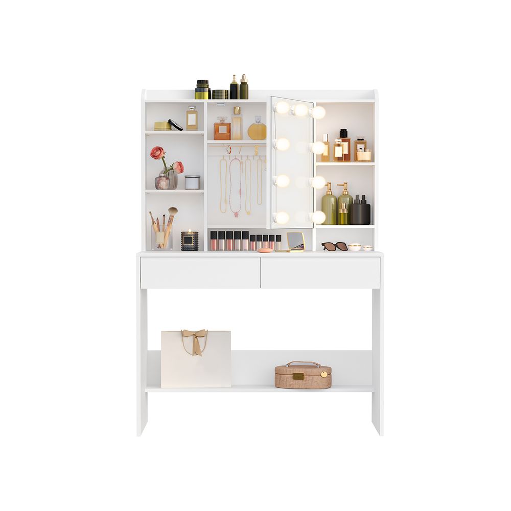 Venice Moderne Kaptafel met Spiegel en Lades-Minimalistische Kaptafel-Makeup tafel