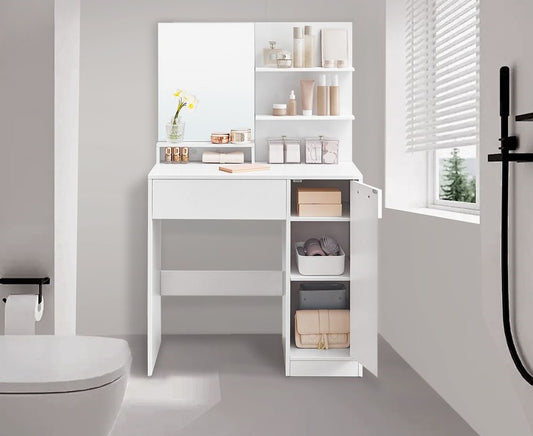 Ravenna Make-uptafel / Kaptafel met Spiegel – Stijlvolle Beautytafel voor Slaapkamer