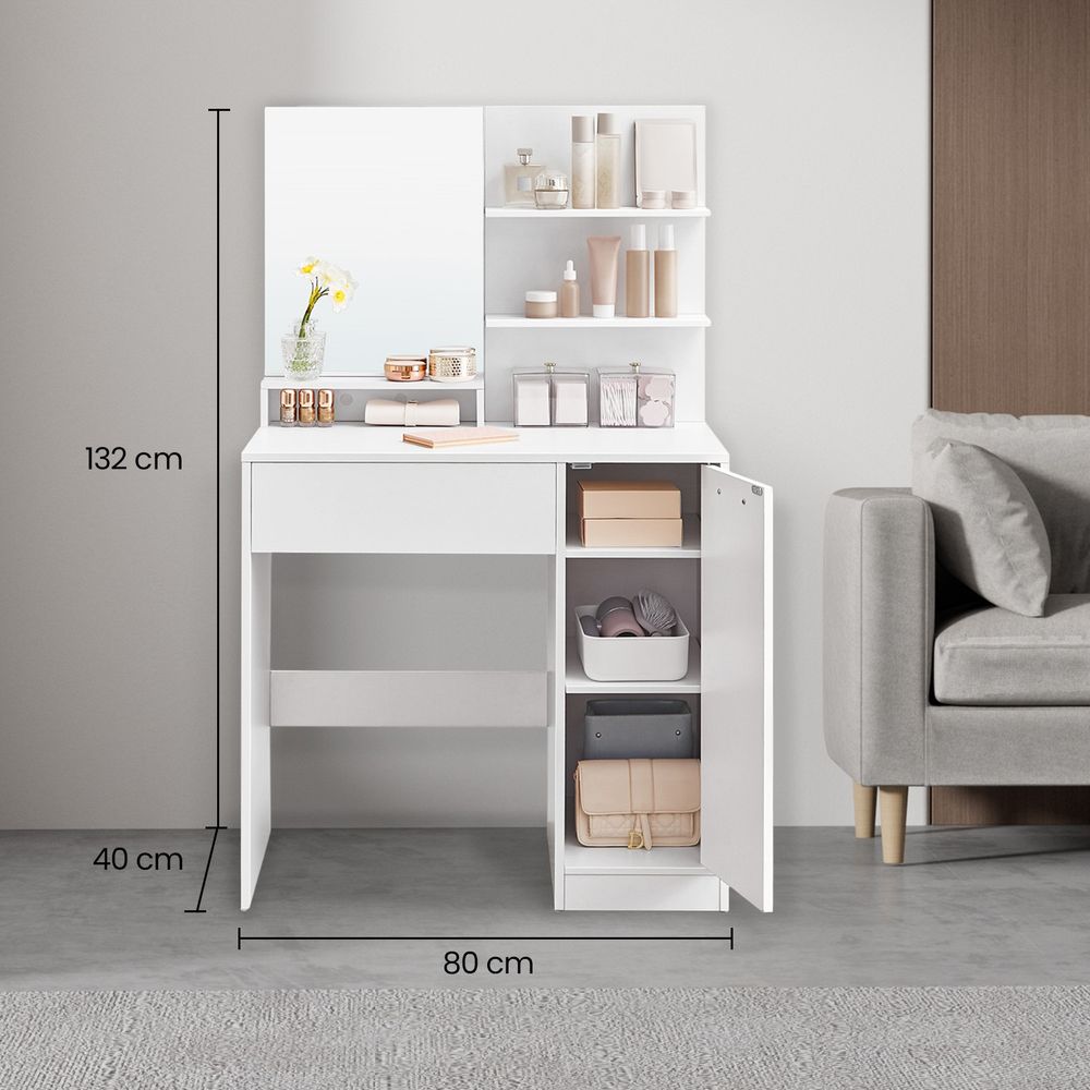 Ravenna Make-uptafel / Kaptafel met Spiegel – Stijlvolle Beautytafel voor Slaapkamer